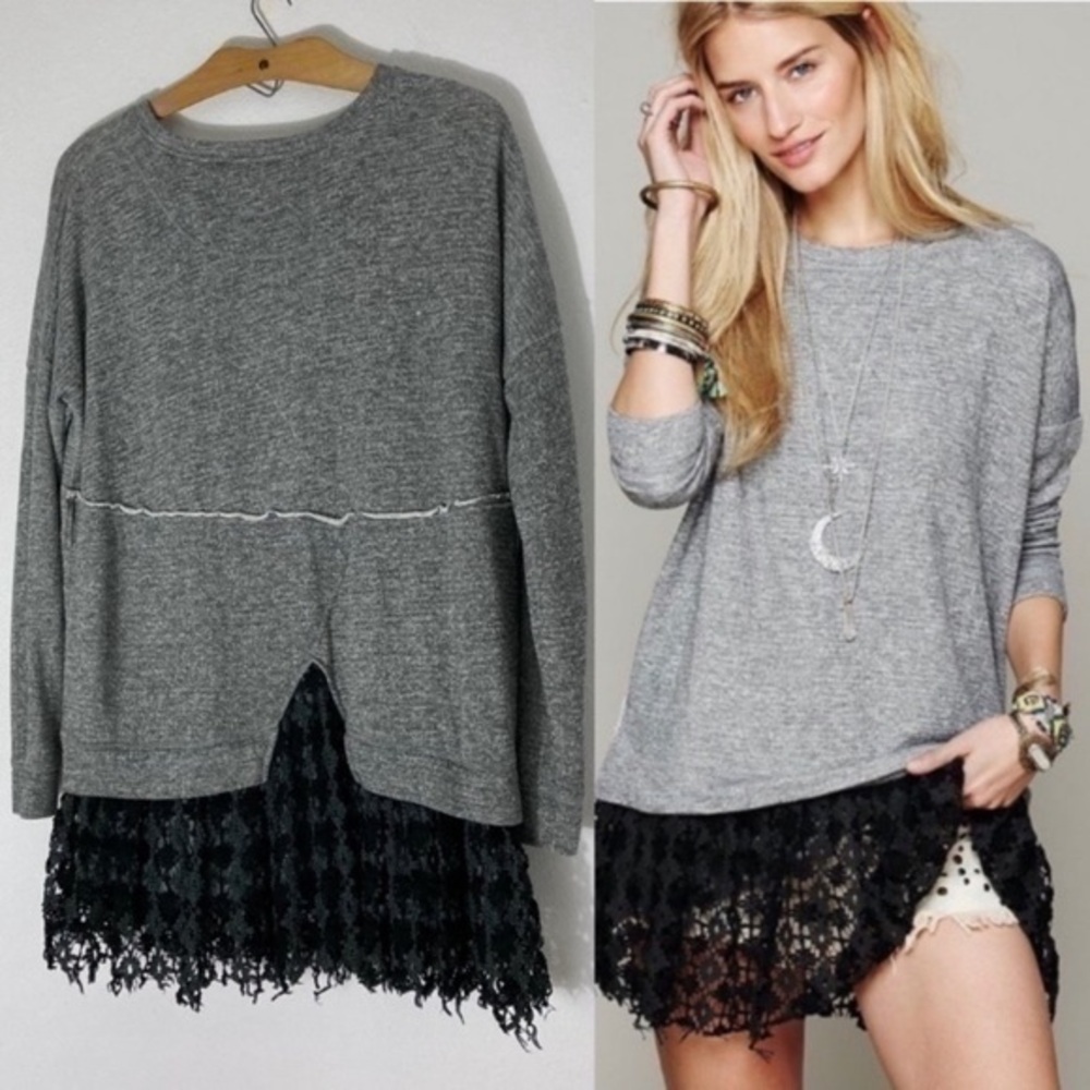 Free People Beach Shake It Up lacy pullover top